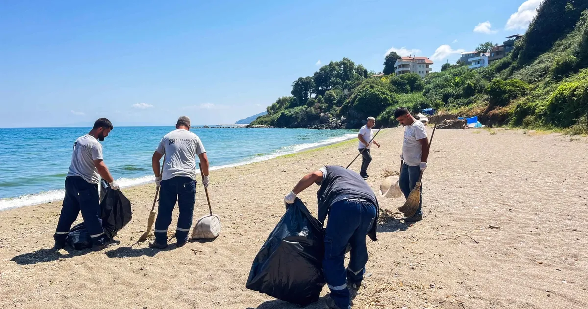 Karacabey Kurşunlu sahilinde örnek temizlik