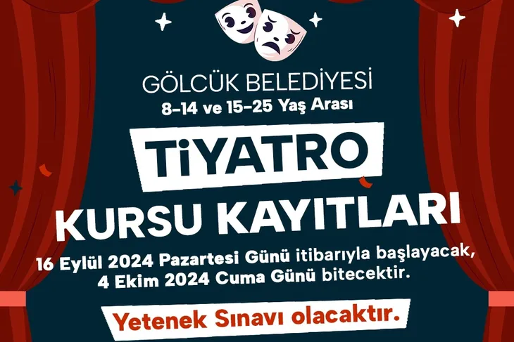 Gölcük’te tiyatro kursu kayıtları başladı